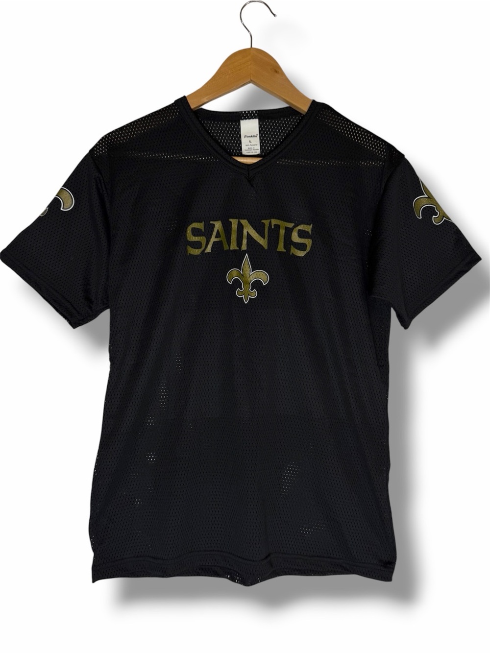 New Orleans Saints Jersey Mesh T-shirt NFL Football Size L
